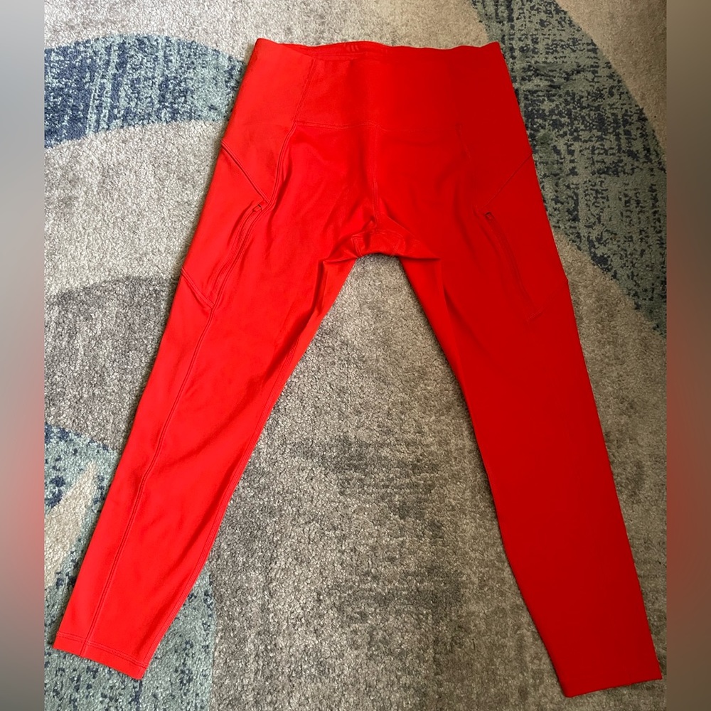 1X Bright Orange Athleta Contender Leggings